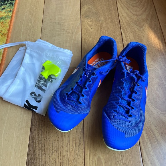Nike Rival Multi Track & Field Spikes Racer Blue Orange Men’s Size 12 - Picture 1 of 6